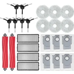 Hot Roborock Qrevo S Robotdammsugare Tillbehör - Huvudborste, Sidoborste, HEPA-filter (Kompatibel) Som Visat