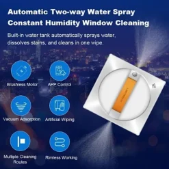 LIECTROUX Robot Fönsterskrapa - - YW710 - Dubbel Spraying - Röstassistent - Hastighet 3,5 minm Vit