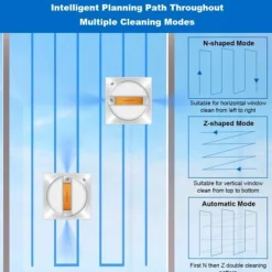 LIECTROUX Robot Fönsterskrapa - - YW710 - Dubbel Spraying - Röstassistent - Hastighet 3,5 minm Vit