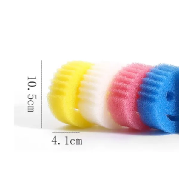 Hot Rolig Skrubbdisk Tråkigt Ansikte, Fläck- och Luktborttagande Honungskakssvamp, Hållbar Rengöringsduk för Hemmakök, Plastsvamp (Set med 3) | Fyndiq Yellow+blue+red