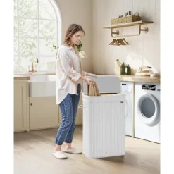 Discount Rootz Living Rootz Bamboo Klädkorg - Tvättkorg - Tvättorganisator - Lättvikt - 31,5 cm x 42,5 cm x 61 cm