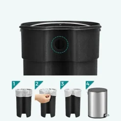 Online Rootz Living Rootz kosmetikakärl - Förvaringskärl - 3 liters kosmetikbehållare - Innerbehållare med handtag - Bin - Liten kosmetikbehållare - Mini papperskorg - Si | Fyndiq