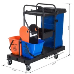 Hot Rootz Living Rootz rengöringsvagn - svart, blå, orange - metall, PP, tyg - 43