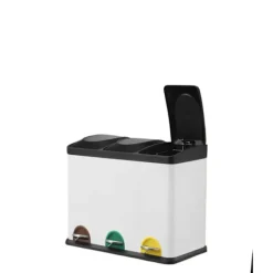 Hot Rootz Living Rootz -skräpseparationssystem - avfallsbink - Kökskål - 45L Kapacitet - Stål och plast - 60,5 x 40,5 x 48,5 cm