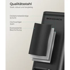 Online Rootz Living Rootz Steel Cosmetic Bin - Svart färg - Pedal Bin - 5 liters kapacitet - 29,9 cm x 14,4 cm x 29 cm - Elegant design - Miljövänlig