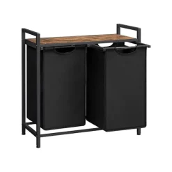 Online Rootz Living Rootz Tvättkorg - Kompakt tvättkorg - Bärbar tvättkorg - Snygg tvättkorg - Tvättkorg med utdragbara tvättpåsar - Tvättkorg - Vintage Brun-Svart - 73 x | Fyndiq