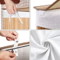 Hot Rootz Living Rootz Tvättkorg - Kompakt tvättkorg - Bärbar tvättkorg - Snygg tvättkorg - Korg - Tvättkorg - Naturlig - 60 x 40 x 61,5 cm