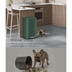 Online Rootz Living Rootz vintage grön stålsoptunna - soptunna - sopkorg - stål- och plastkonstruktion - 43,2 cm x 37,1 cm x 63,2 cm