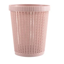 Outlet Rosa Plast Papperskorg Imitation Rotting Rund Avfallskorg Locklös Papperskorg