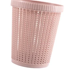 Outlet Rosa Plast Papperskorg Imitation Rotting Rund Avfallskorg Locklös Papperskorg