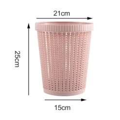 Outlet Rosa Plast Papperskorg Imitation Rotting Rund Avfallskorg Locklös Papperskorg