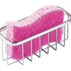 Clearance Rostfri diskho med sugpropp, organiseringskorg, diskhohållare för svampar, skrubbar, tvål