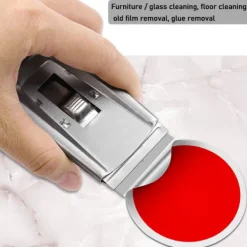 Clearance Rostfri skrapa med utbytbart blad, 1,5 tums rakblad för fönsterfilm, lim och smutsrengöring, lätt och praktisk - 105mm X 48mm