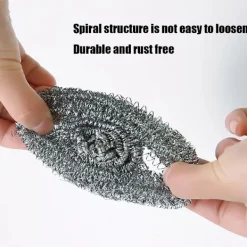 Outlet Rostfri Stålskrubber, Skursvamp, Stålullsskrubber för Kök, Badrum och Mer Starkt Motstånd 5cm 6PCS