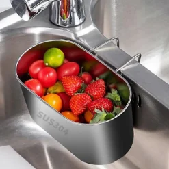 Outlet unbranded Rostfritt Stål Diskbänksil Korg Multifunktionell Skräpfilter för Kök och Badrum—max