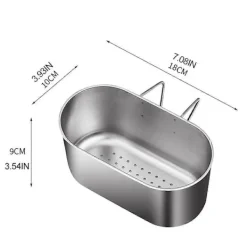 Outlet unbranded Rostfritt Stål Diskbänksil Korg Multifunktionell Skräpfilter för Kök och Badrum—max