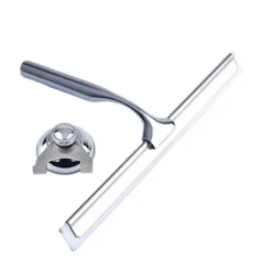 Online Rostfritt stål duschskrapa, duschskrapa med krok, inget hål, badrum