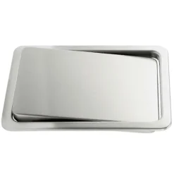 Clearance Rostfritt Stål Skräp Lock Papperskorg Lock Inbyggd Balans Swing Flap Skräp Lock för Kök.