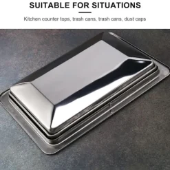 Outlet Rostfritt Stål Skräp Lock Soptunna Lock Inbyggd Balans Sväng Lock Skräp Lock för Kök