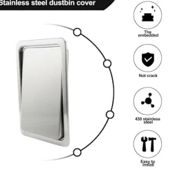 Best Rostfritt Stål Soplock, Inbyggd Balanserad Svinglucka Soplock för