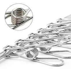 Clearance Rostfritt stål strumptork för klädställning med 36 klädnypor, vindtät rektangulär liten klädtork med klädnypor för strumpor under