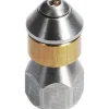 Discount OCEAN Roterande Munstycke för Trycktvätt, Rörrengöring, 1/8" IG Inlopp, 3 x 0,8 mm - 050, Rostfritt Stål/Mässing