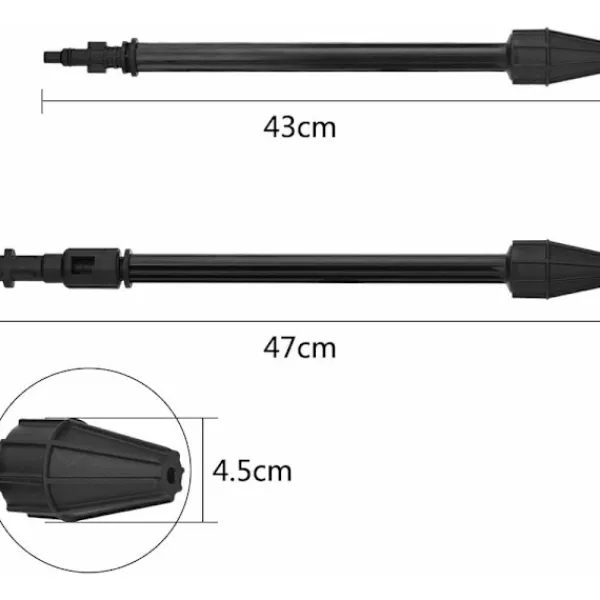 Outlet Roterande rengöringslans för Karcher K2 K3 K4 K5 K6 K7, roterande sprutpistol Jet Car Lance för Karcher K2 K7 serie högtryckstvättar