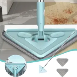 Best LBSS Roterbara trianglar Dammmopp Slitstark arbetsbesparande städmopp för badrumskök C