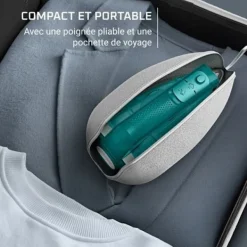 ROWENTA First Class Resedampare, Fällbar, Kompakt, Lätt, DA1610E0 Vit och Blågrön Blå, Grön, Vit