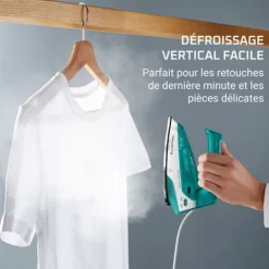 ROWENTA First Class Resedampare, Fällbar, Kompakt, Lätt, DA1610E0 Vit och Blågrön Blå, Grön, Vit