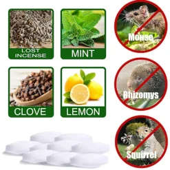 Clearance Råttgiftpiller Pack Rodenticid Trädgård Hushåll Bilmotor Råtta Ekorre Gnagare Avskräckande 60pcs