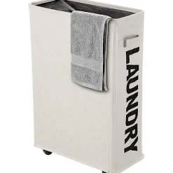 Outlet Rullande smal tvättkorg med stativ hopfällbar vattentät sorterare