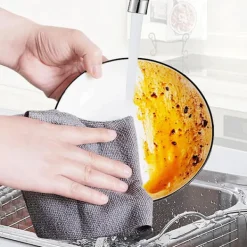 Best Rulle med mikrofiberrengöringsdukar, luddfri rengöringsduksrulle, återanvändbar duk för kök och fönster, 20 st per rulle, orange