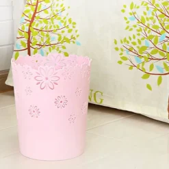 Sale Rund Papperskorg i Plast, Ihålig med Blomspets, Soptunna