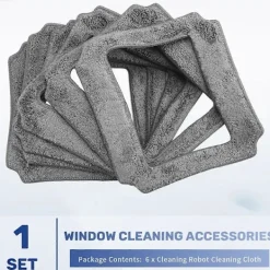 Best RYI-6 st Fönsterputsrobot Moppduk Rengöringsduk Handduk Dammdduk Rengöringsduk för LIECTROUX YW71 Gray