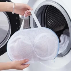 Clearance RYI-BH-tvättpåse Underkläder Tvättpåse BH Rengöringspåse Anti-deformationsnätficka Special för Tvättmaskin Blå