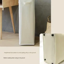 Outlet RY-Tvättkorg Handtag Hopfällbar Tvättkorg Tunn Smutsig Klädkorg Smal Tvättsäck Hopfällbar Smutsig Korg svart black