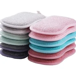 Discount Safe & Chemical Free Non Scratch Scrub Sponges for Kitchen, Dual Sided Washable and Reusable Cleaning Pads, All Purpose Cleaner for
