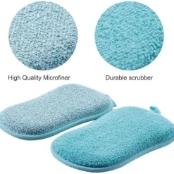 Discount Safe & Chemical Free Non Scratch Scrub Sponges for Kitchen, Dual Sided Washable and Reusable Cleaning Pads, All Purpose Cleaner for
