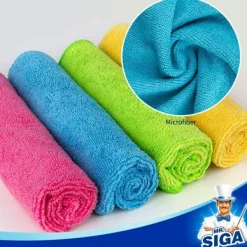 Best Sats med 12 mikrofiberrengöringsdukar i fyra färger, mått: 18x23cm