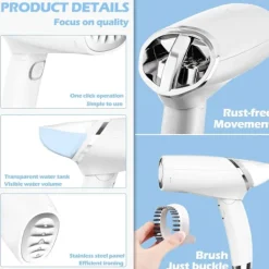 Online SBSGV Ångare för Kläder Portabel Mini Hopfällbar - 1000W Kraftfull Snabb Uppvärmning Handhållen Klädångare, Tygplaggångare Tar Bort Rynkor för W