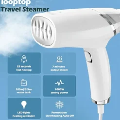 Online SBSGV Ångare för Kläder Portabel Mini Hopfällbar - 1000W Kraftfull Snabb Uppvärmning Handhållen Klädångare, Tygplaggångare Tar Bort Rynkor för W