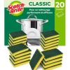 Discount Scotch-Brite Classic Rengöringssvamp för Grovrengöring, 20-pack - Hållbar skrubbsvamp som tar bort fett