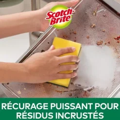 Discount Scotch-Brite Classic Rengöringssvamp för Grovrengöring, 20-pack - Hållbar skrubbsvamp som tar bort fett