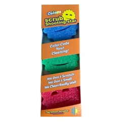 Sale ATELA Scrub Daddy Scrub shooting star blandade 3-pack, dubbelsidig skrubbsvamp, alternativ till skurar som inte repar, rengöringssvampar för diskning