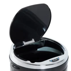 Outlet Northio Sensor papperskorg 42L, elektrisk automatisk papperskorg med lock, rostskyddad, för badrum, kontor, kök, matsal, stål, svart