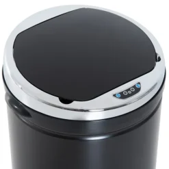 Outlet Northio Sensor papperskorg 42L, elektrisk automatisk papperskorg med lock, rostskyddad, för badrum, kontor, kök, matsal, stål, svart