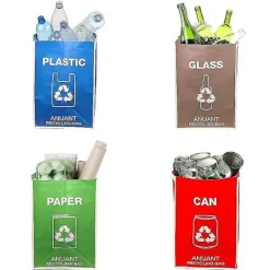 Clearance Separate Recycling Waste Bin Bags For Kitchen Recycle Garbage Trash Sorting Bins Organizer Waterproof
