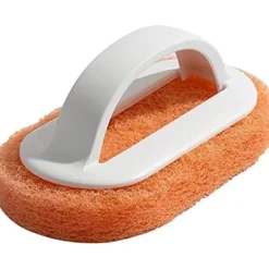 Clearance Set med 3 (2 orange + 1 blå) svamp tork kök borste disk borste pottvätt rengöringsborste dekontaminering vägg bad kakel borste svamp block