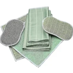 Discount Set med 6 Bambu Mikrofiberdukar för Fönster Speglar Kakel Karosseri Mikrofiber Bambu Glas-jie